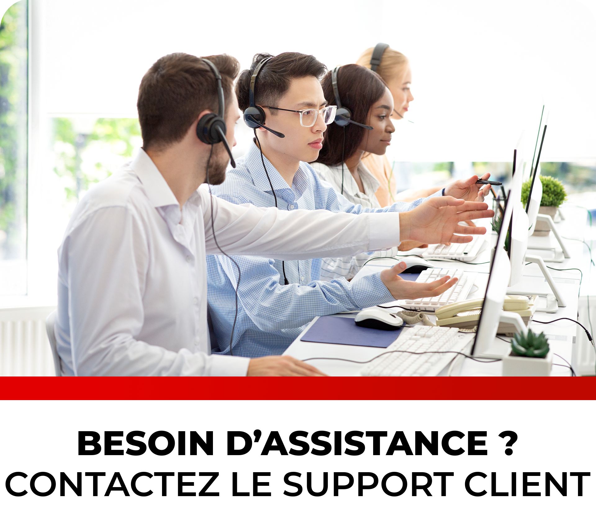 help center with mens working on computer with headphones